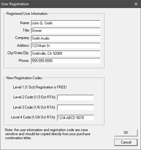 User Registration Dialog